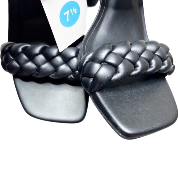 New in Box A New Day Women’s Black Basil Braided Square Toe Circle Textured Heel - Picture 12 of 16